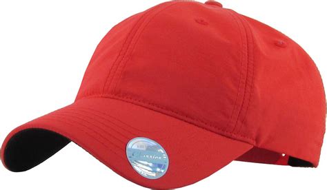 Red Nylon Baseball Cap 